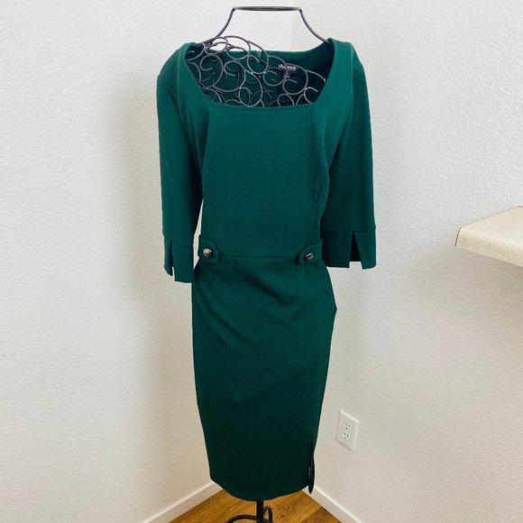 GLAMOUR 3/4 sleeve dress formal casual work dress - Picture 1 of 14